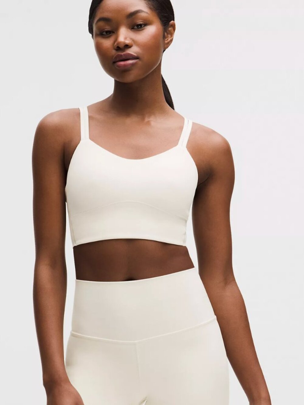Lululemon Like a Cloud Light Support Sports Bra (Ivory) Size 4
